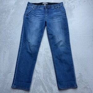 Democracy Jeans Womens 8 Blue Ab Technology Straight Leg Stretch Denim Pants